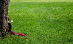 poza si mai singur in parc